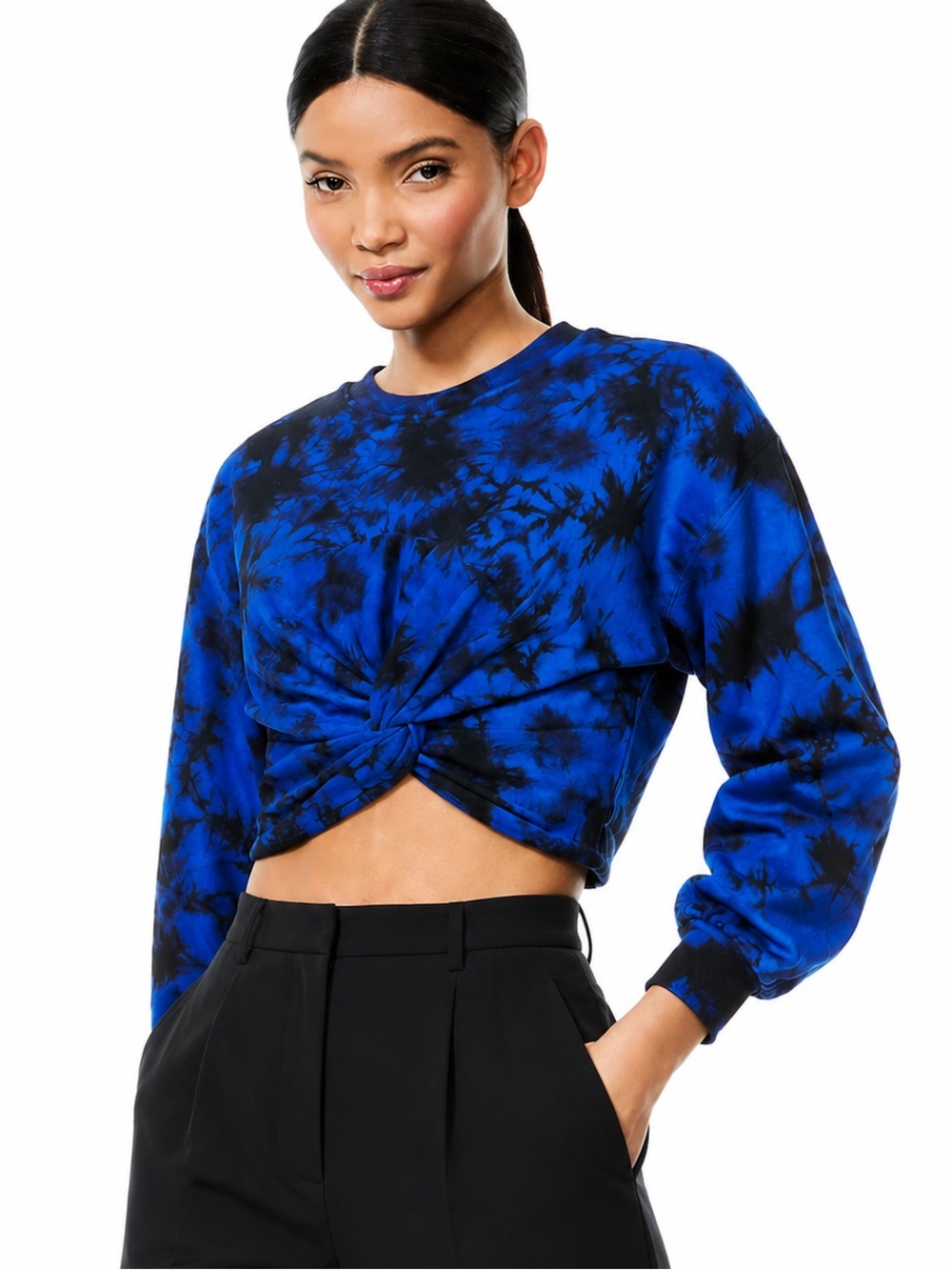 ALICE + OLIVIA Marcelle Tie Dye Top